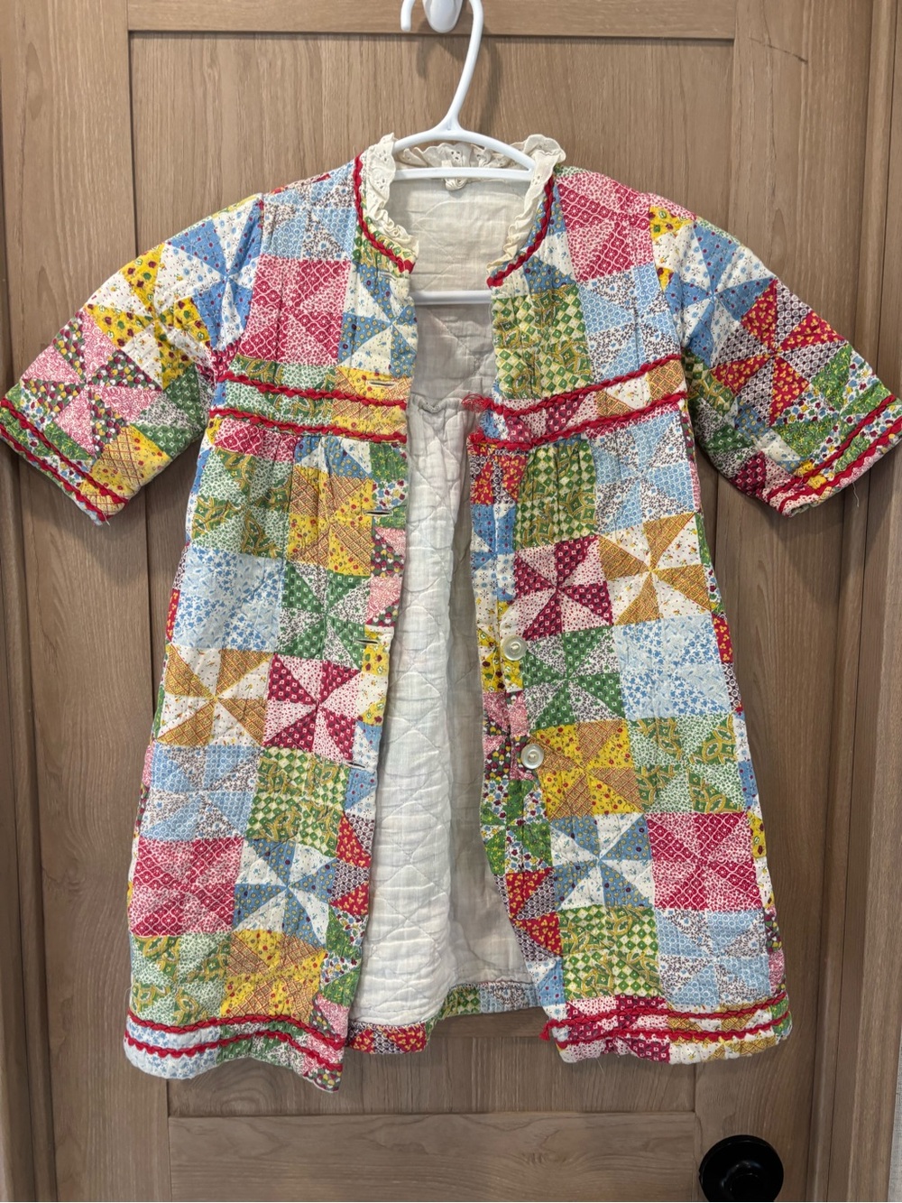 Vintage Patchwork Girls Quilt Coat READ